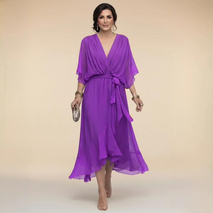 Auviero™ | Robe en chiffon à décolleté V