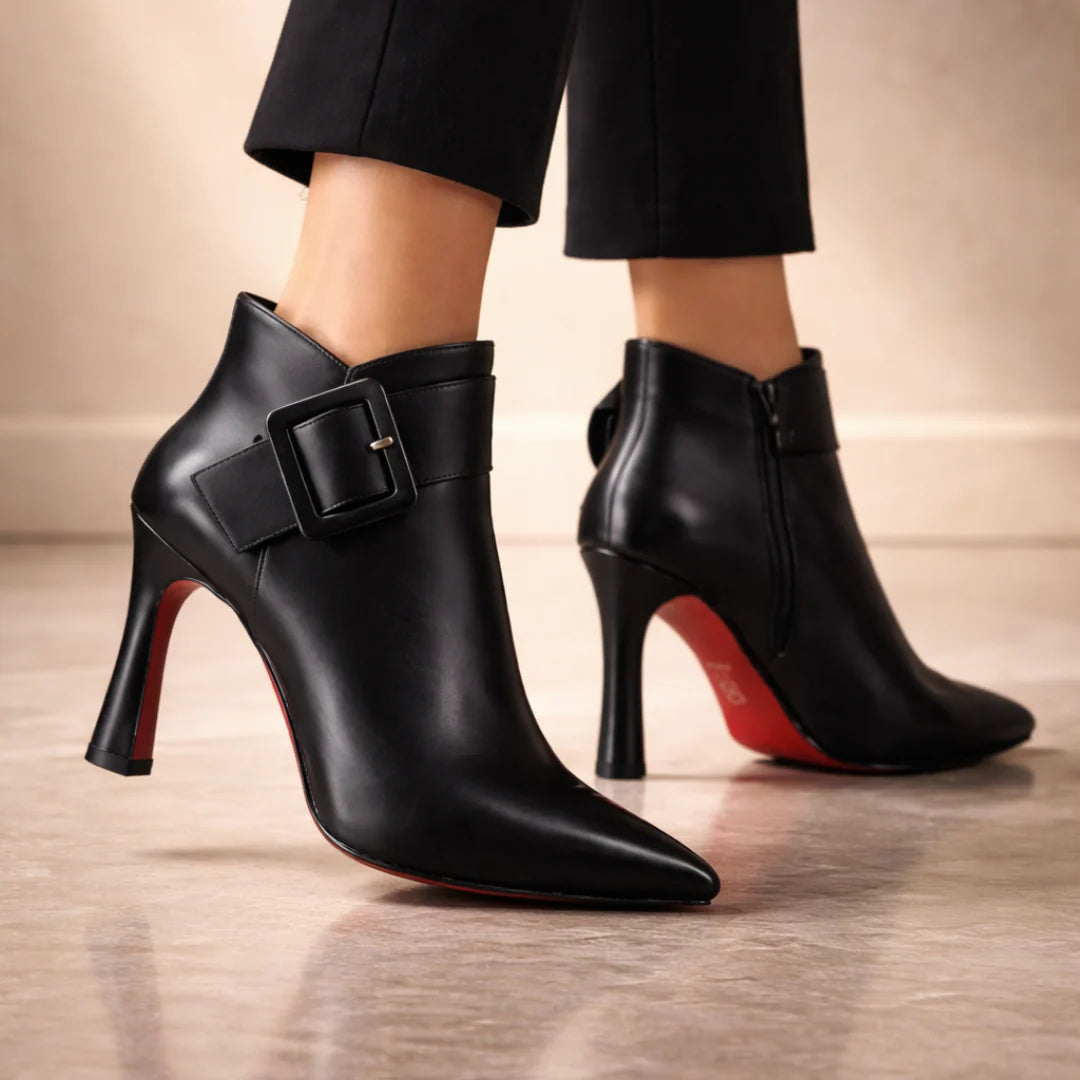 Auviero™ | Bottines Signature à Talon &amp; Boucle Oversize