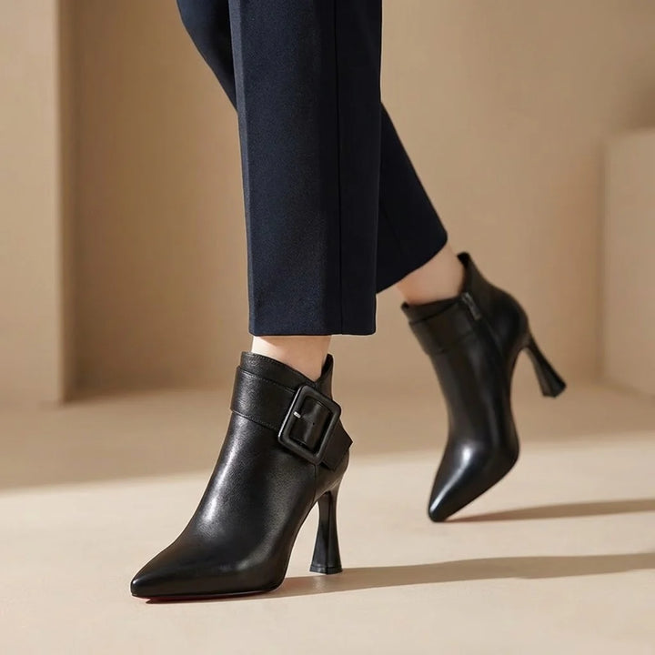 Auviero™ | Bottines Signature à Talon &amp; Boucle Oversize