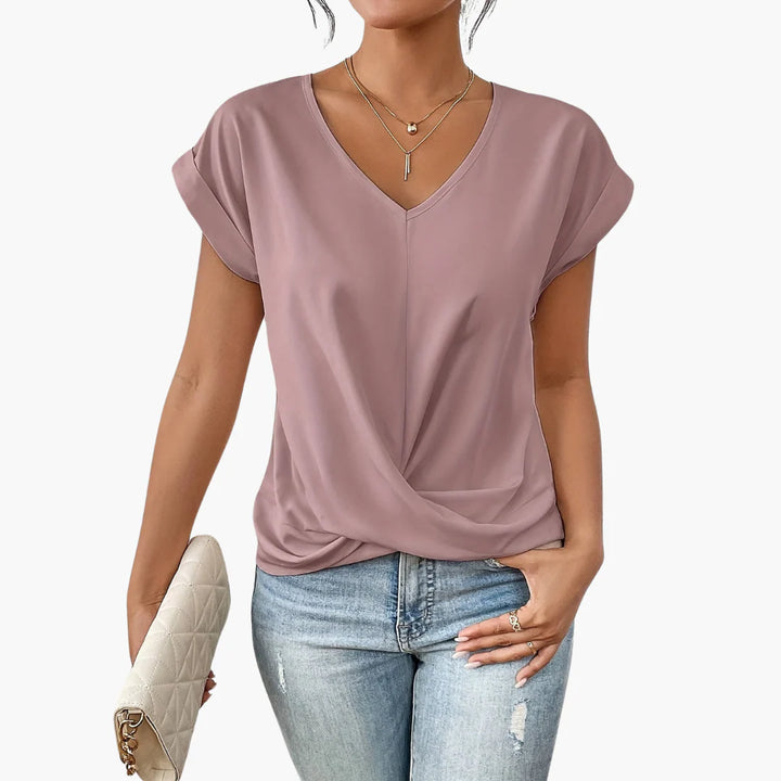 Aurélia™ | Top drapé col V