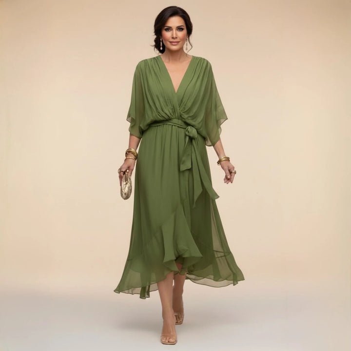 Auviero™ | Robe en chiffon à décolleté V