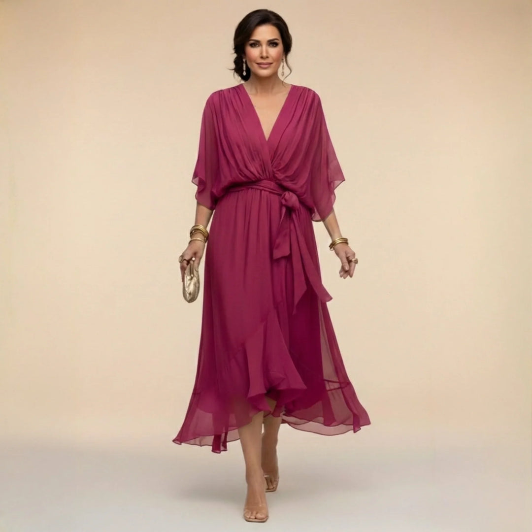 Auviero™ | Robe en chiffon à décolleté V