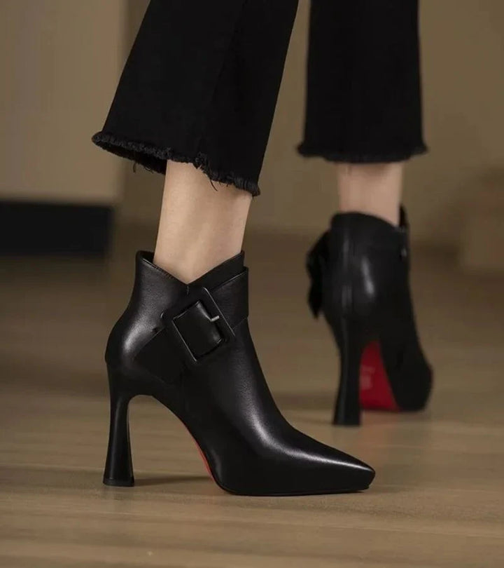 Auviero™ | Bottines Signature à Talon &amp; Boucle Oversize