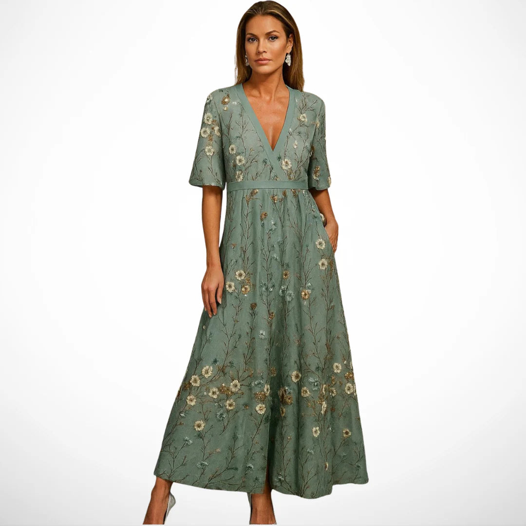 Auviero™ | Robe Longue Élégance Botanique