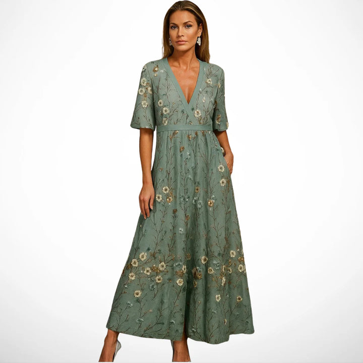 Auviero™ | Robe Longue Élégance Botanique