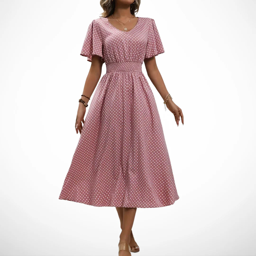 Louna™ | Robe Élégante Pois Élisa