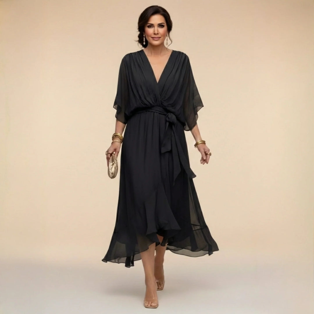 Auviero™ | Robe en chiffon à décolleté V