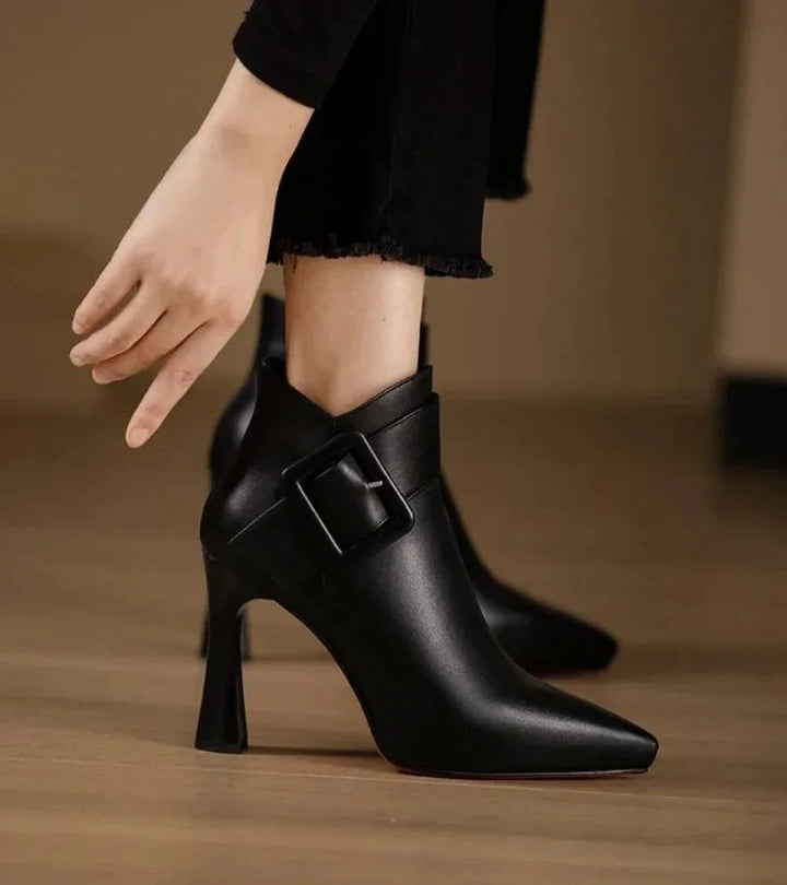 Auviero™ | Bottines Signature à Talon &amp; Boucle Oversize