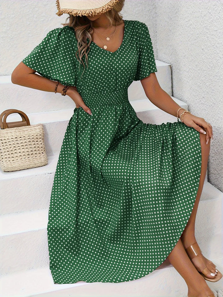 Louna™ | Robe Élégante Pois Élisa