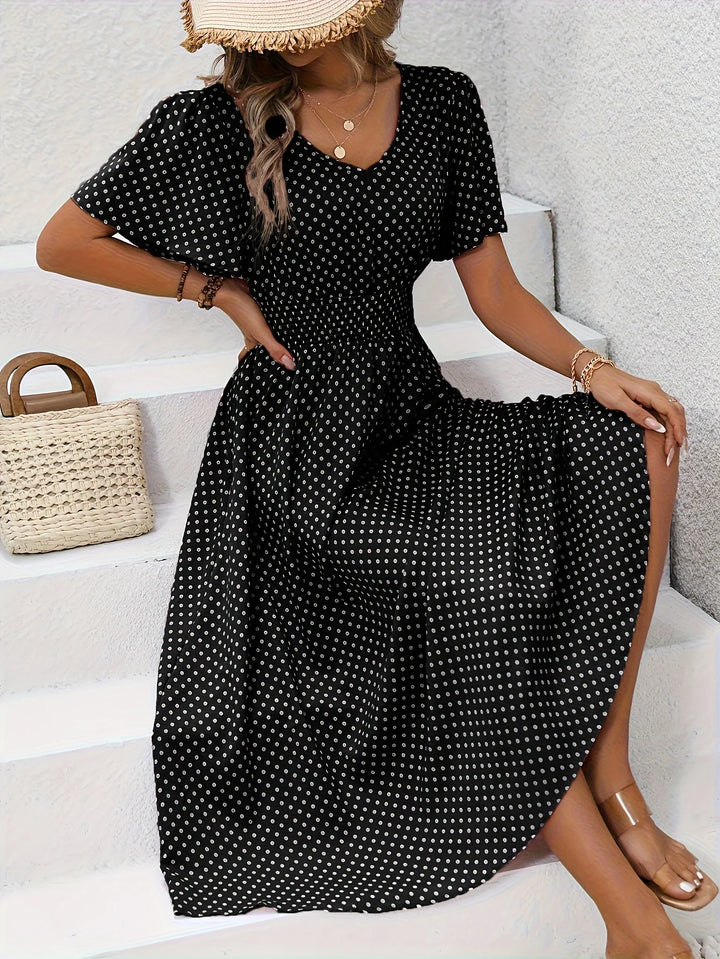 Louna™ | Robe Élégante Pois Élisa