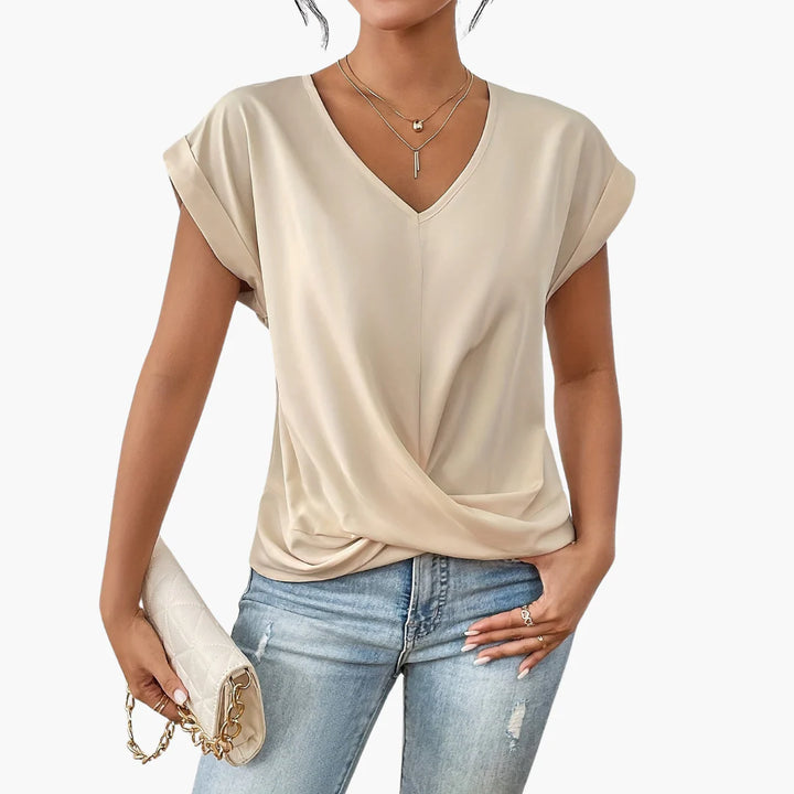 Aurélia™ | Top drapé col V