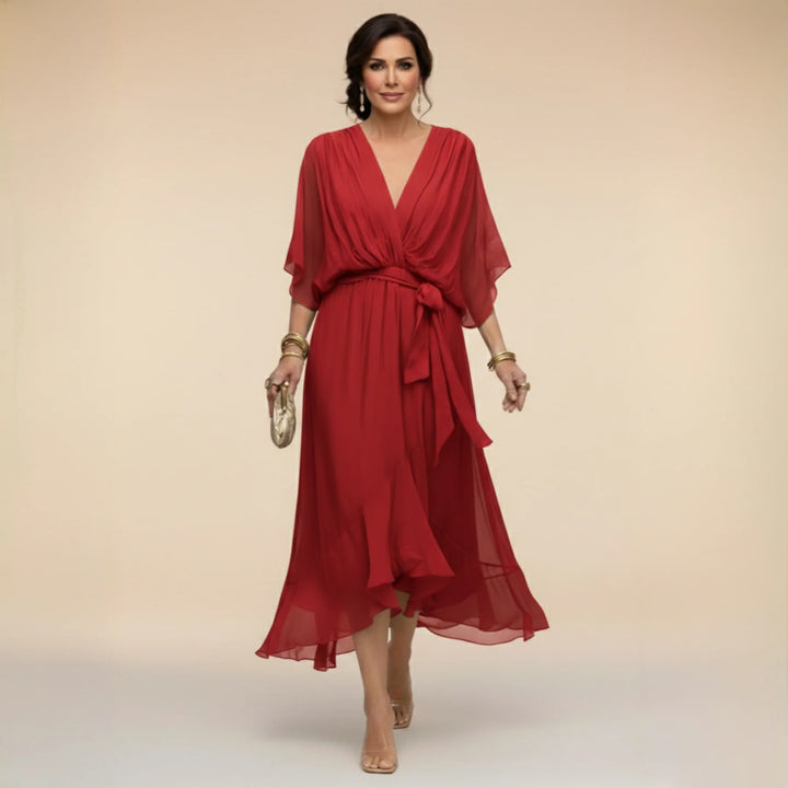 Auviero™ | Robe en chiffon à décolleté V