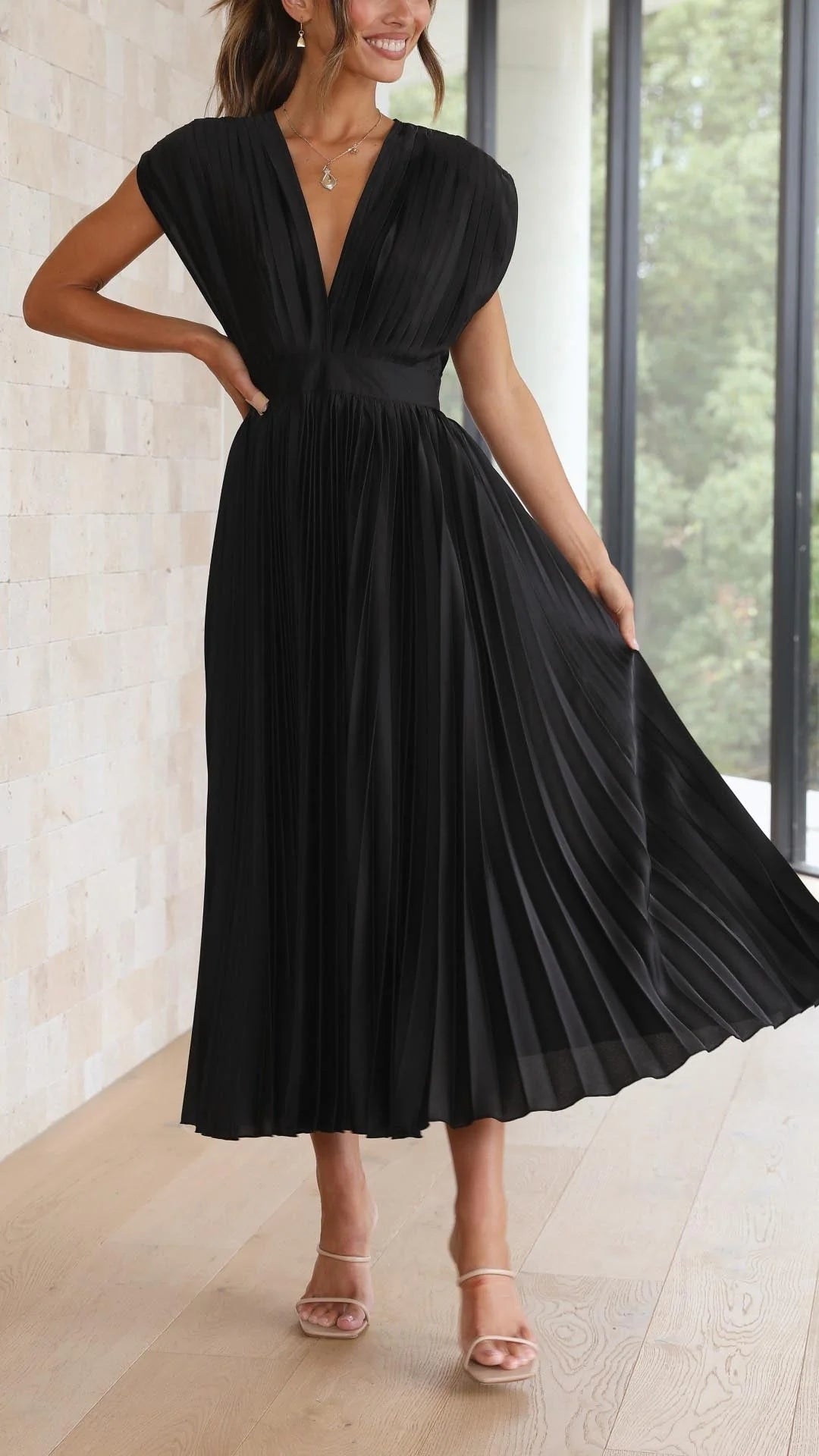 Auviero™ | Robe Élégante en Plis