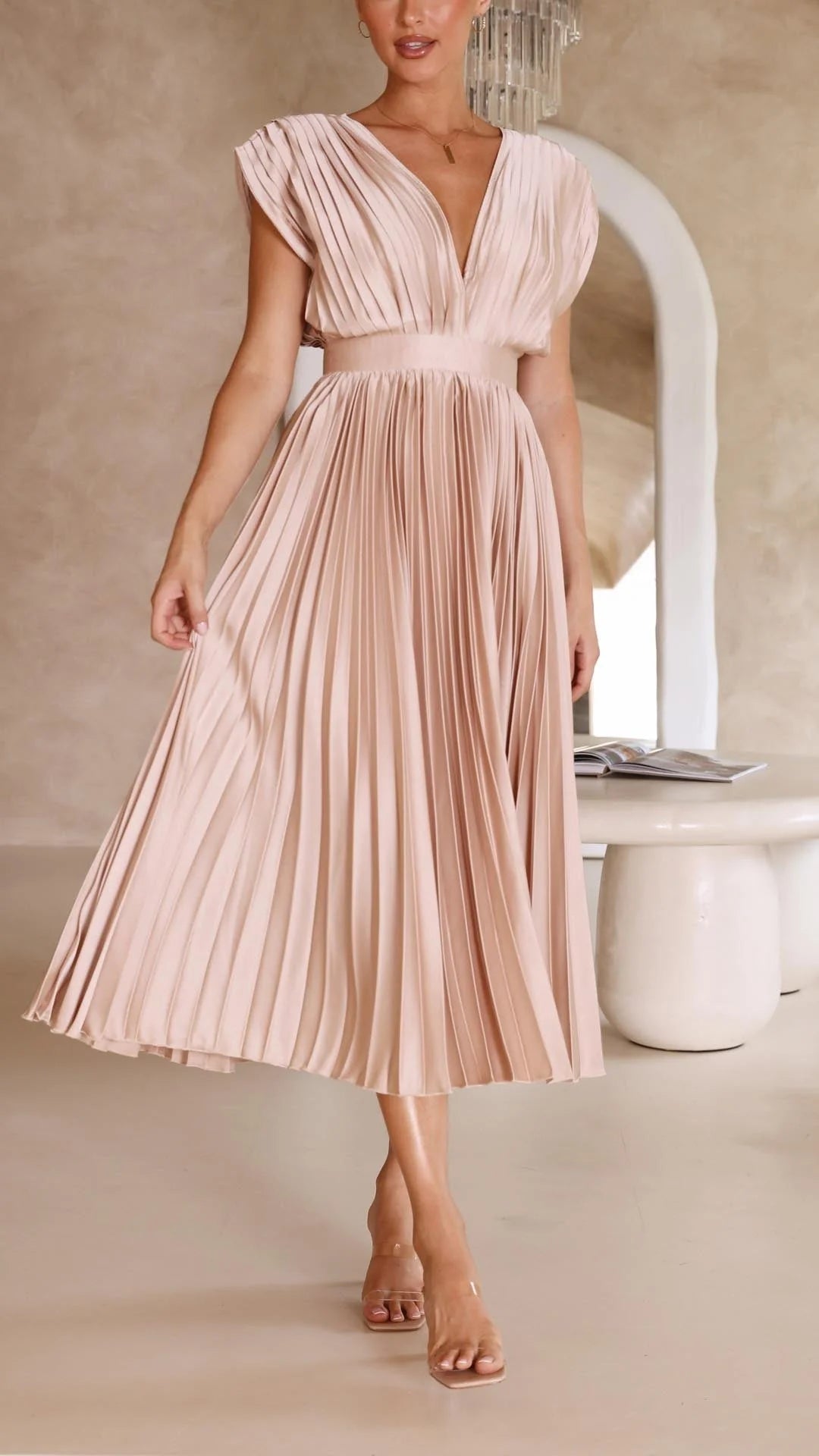 Auviero™ | Robe Élégante en Plis