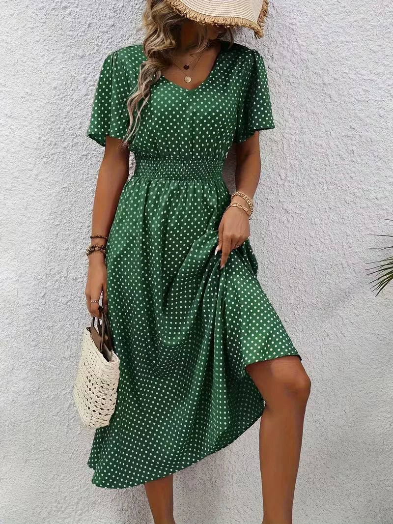 Louna™ | Robe Élégante Pois Élisa