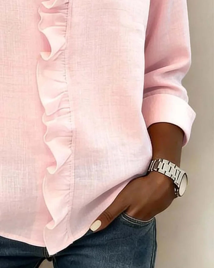 Claire™ | Blouse col V à volants