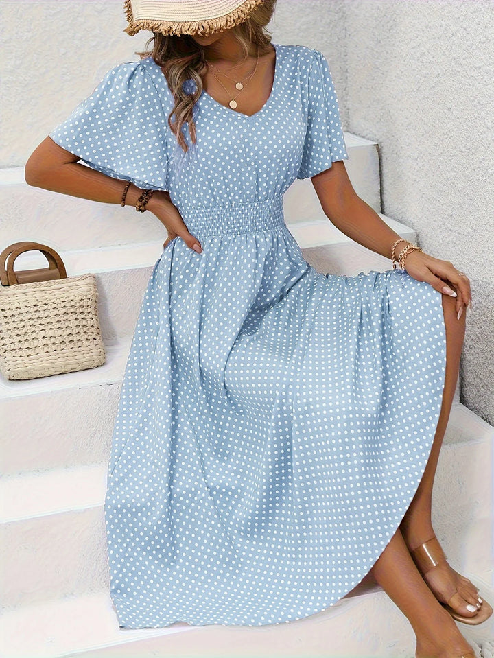 Louna™ | Robe Élégante Pois Élisa