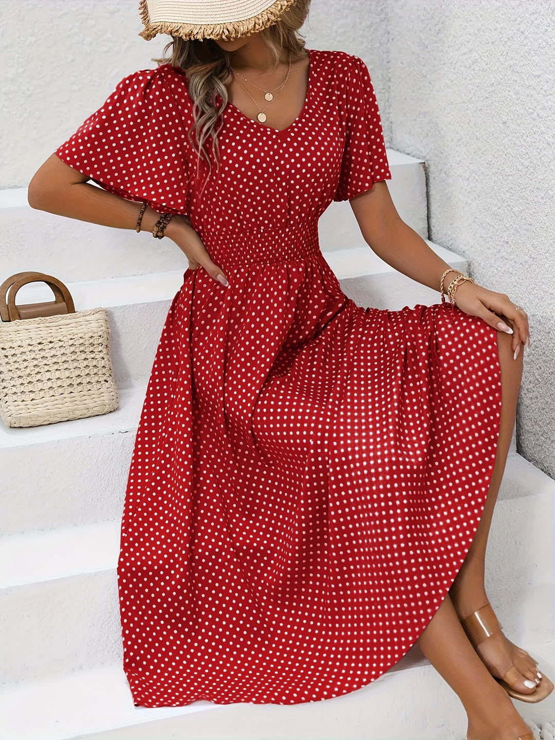 Louna™ | Robe Élégante Pois Élisa