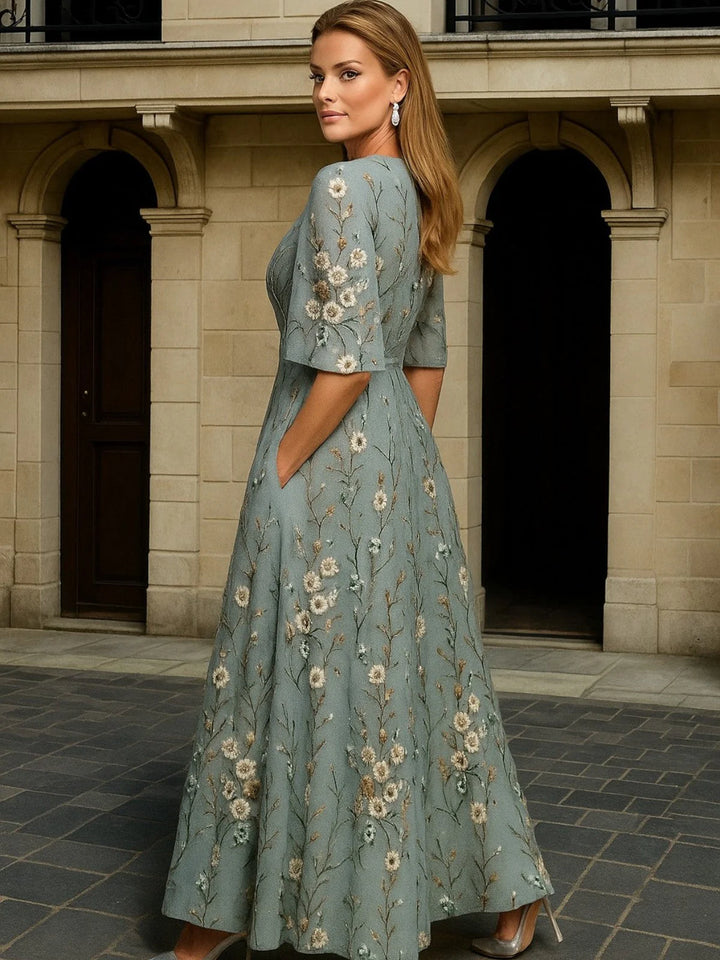 Auviero™ | Robe Longue Élégance Botanique