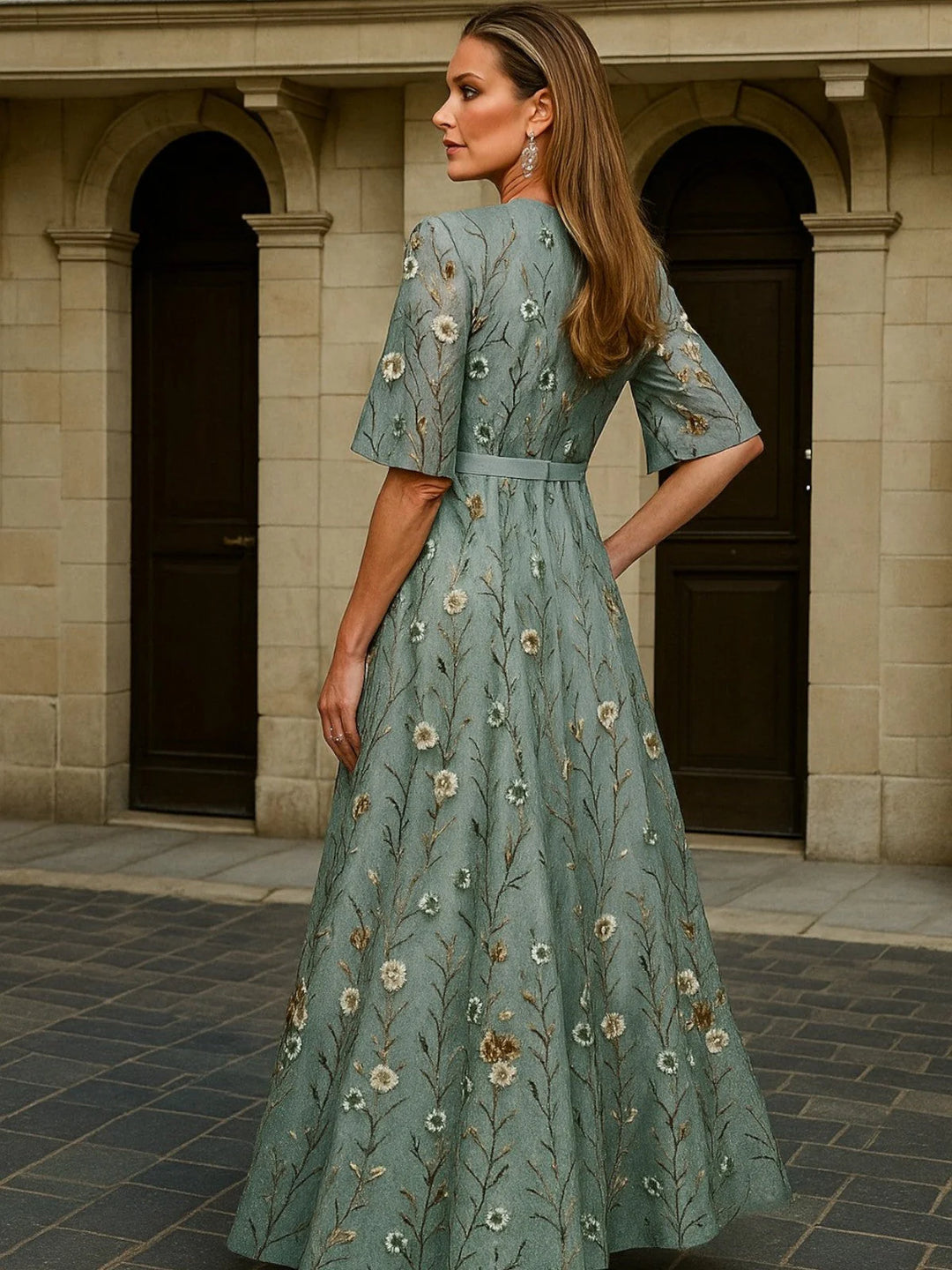 Auviero™ | Robe Longue Élégance Botanique