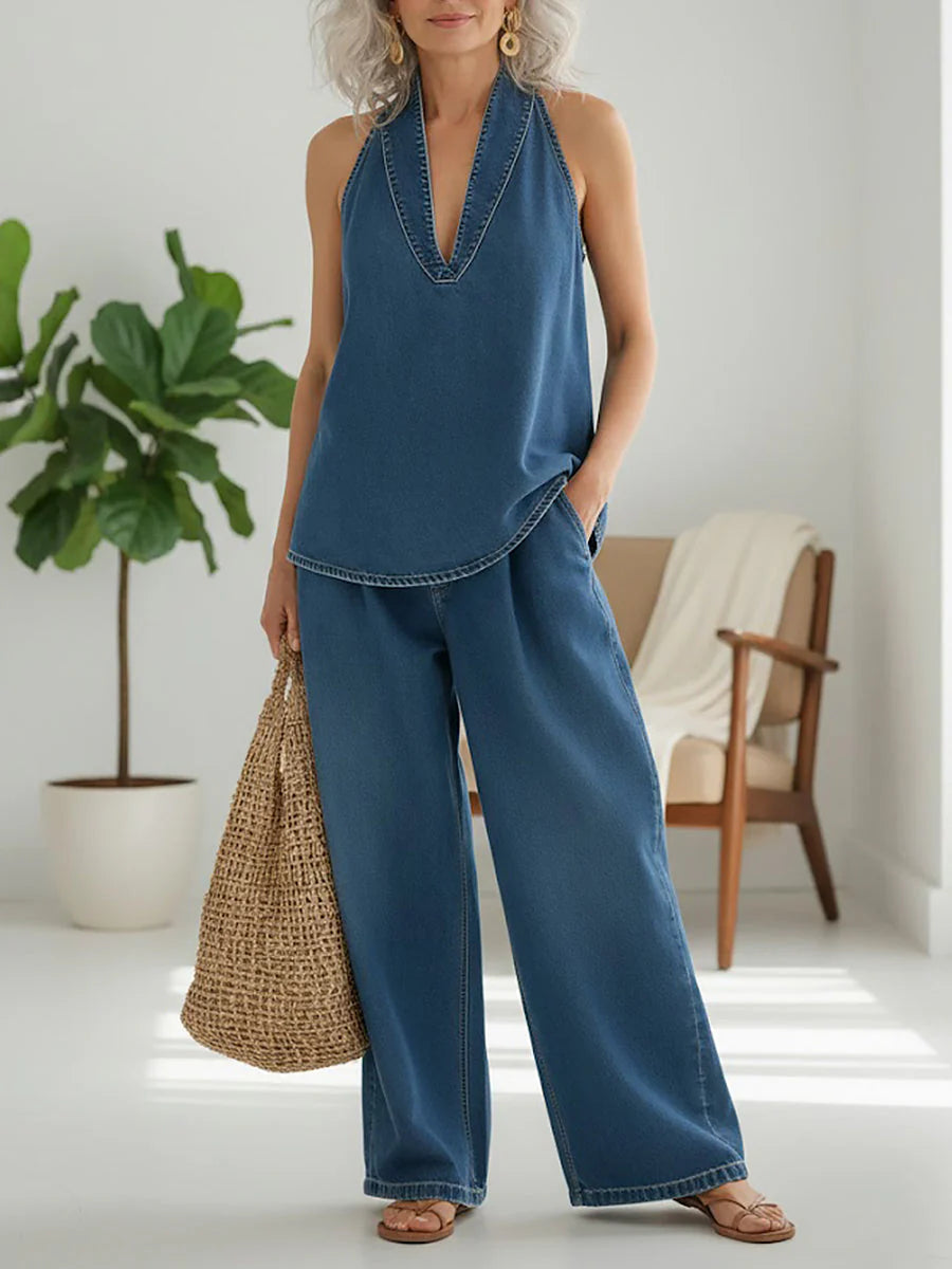 Ivy™ | Ensemble deux pièces denim vintage