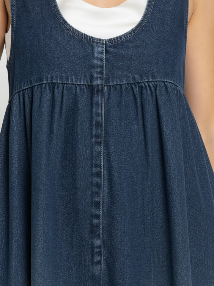 Karen™ | Robe maxi en denim lavé vintage