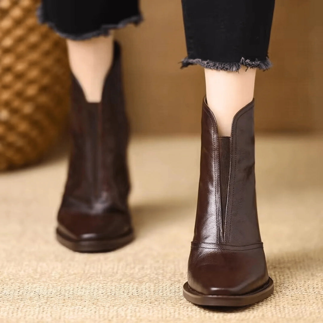 Auviero™ | Bottines Élégantes à Talon Moyen